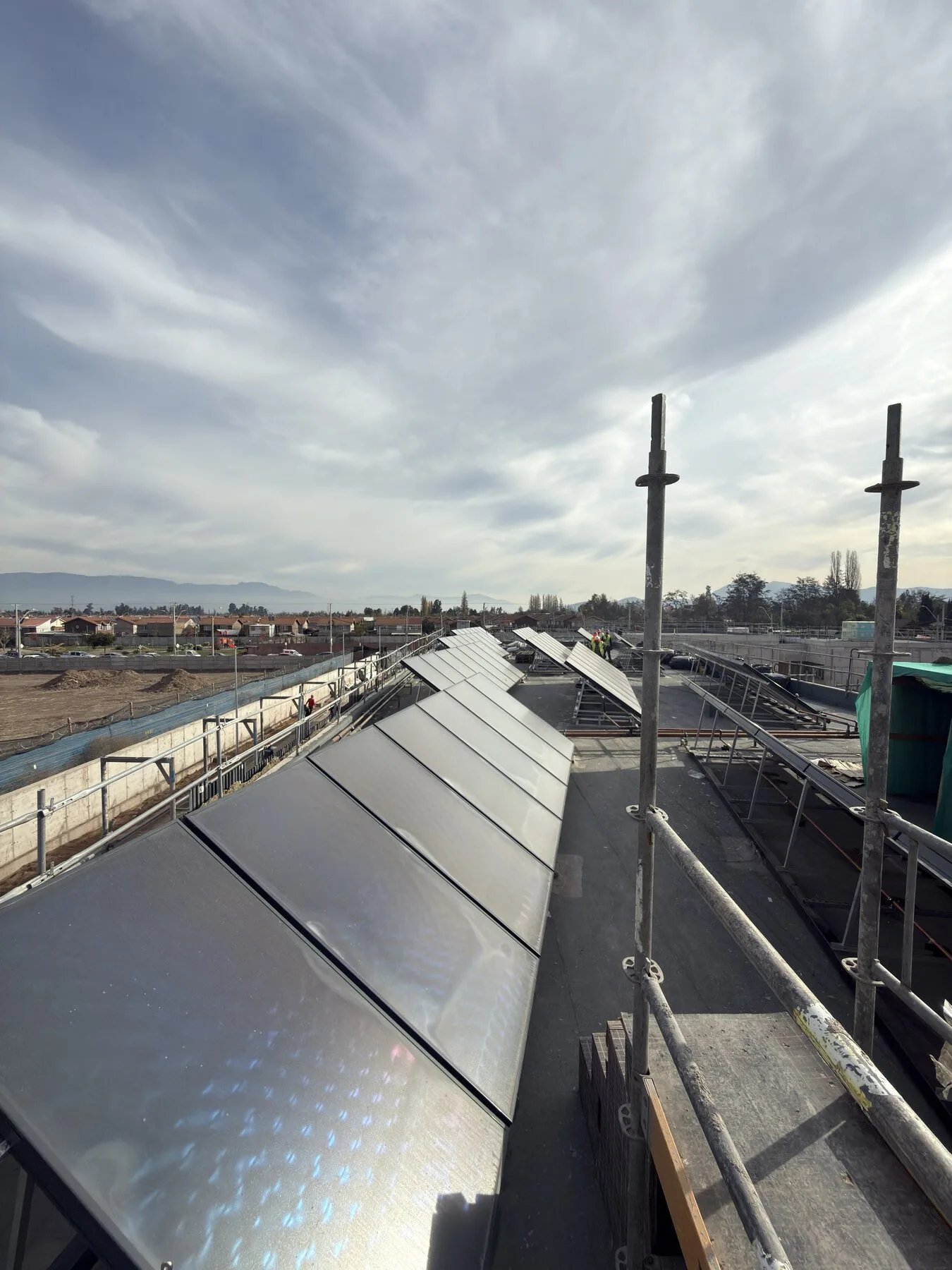 Montaje de colectores solares